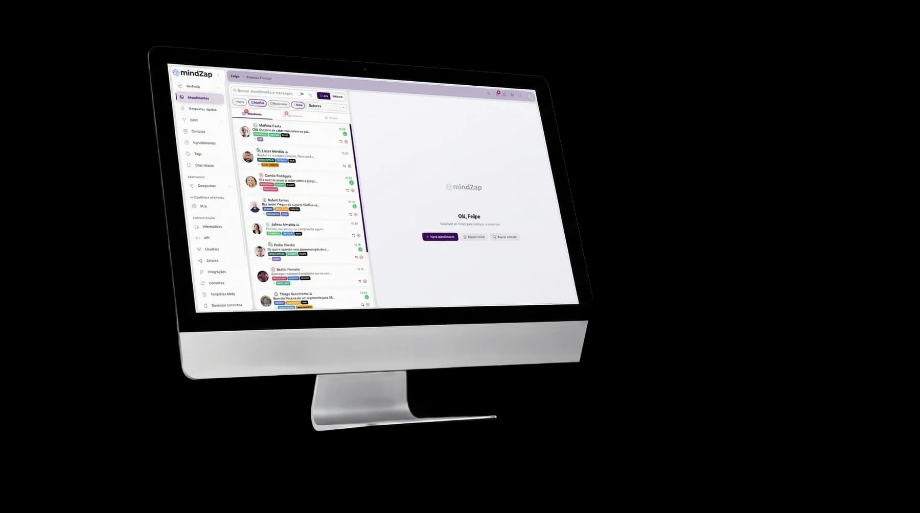 mindZap aberto no computador